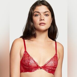 Victoria’s Secret Elegant Red Lace Lingerie Set